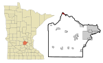 Wright County Minnesota Incorporated and Unincorporated areas Clearwater Highlighted